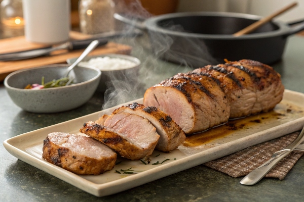 Remove the tenderloins to a platter and allow them to rest for 3 minutes before slicing